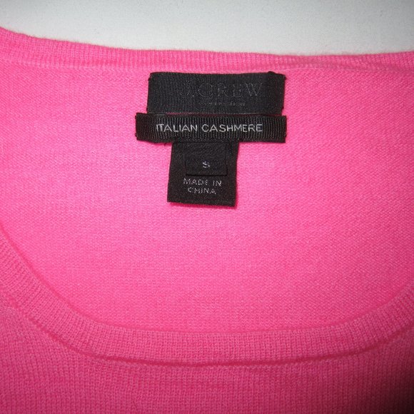 J. CREW Pink Italian Cashmere Colorblock Sweater - Picture 6 of 6